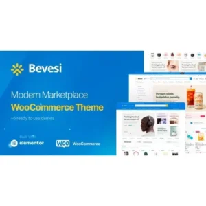 Bevesi Multi-Vendor Marketplace WooCommerce Theme preview with vendor dashboard