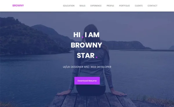 Browny – Personal Portfolio Website Template