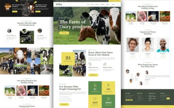 Milky – Free Dairy Website Template