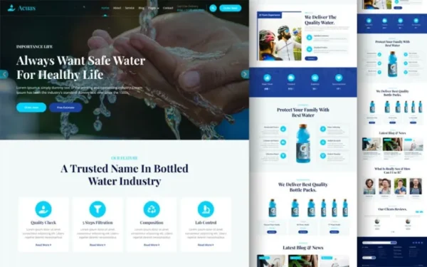 Acuas – Drinking Water Website Template