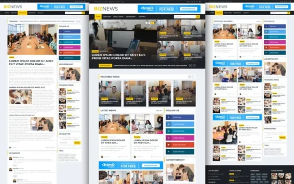BizNews – Free News Website Template