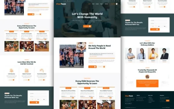ChariTeam – Free Nonprofit Website Template