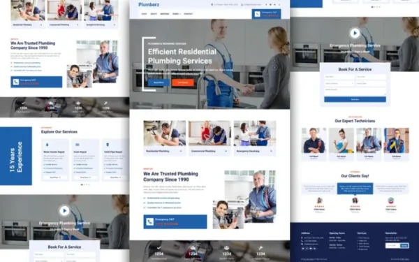 Plumberz – Free Plumbing Website Template