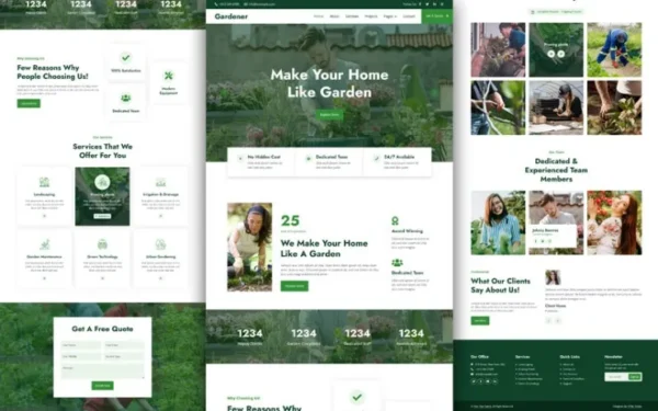Gardener – Free Gardening Website Template
