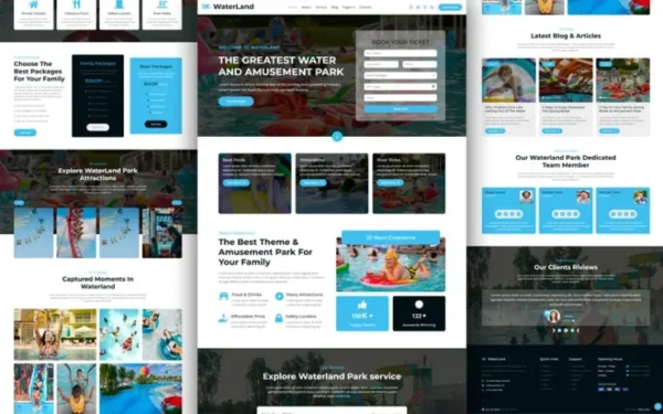 WaterLand – Water Park Website Template